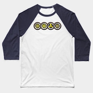 Golden Wheel Combo Pixelart Baseball T-Shirt